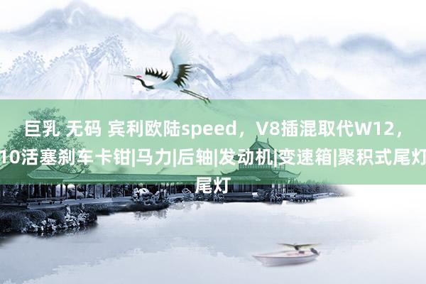 巨乳 无码 宾利欧陆speed，V8插混取代W12，10活塞刹车卡钳|马力|后轴|发动机|变速箱|聚积式尾灯