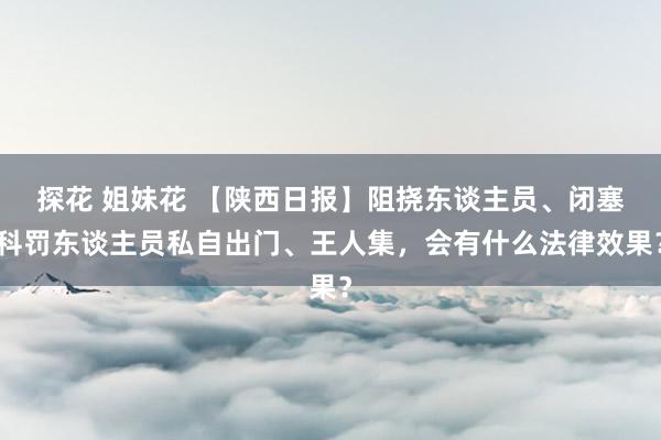 探花 姐妹花 【陕西日报】阻挠东谈主员、闭塞科罚东谈主员私自出门、王人集，会有什么法律效果？