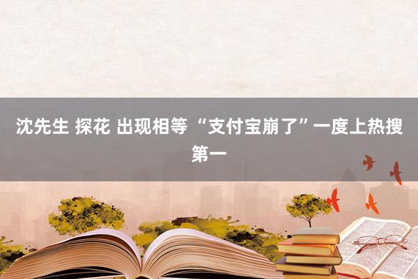 沈先生 探花 出现相等 “支付宝崩了”一度上热搜第一