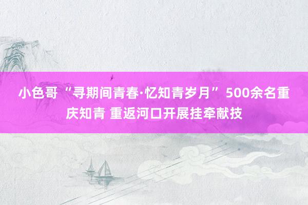 小色哥 “寻期间青春·忆知青岁月” 500余名重庆知青 重返河口开展挂牵献技